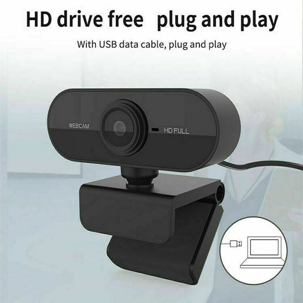 Mac Computer PC Built-in Microphone Webcam Full HD 1080P USB Laptop Web Camera