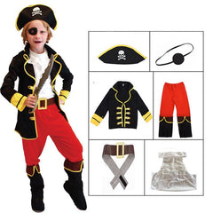 Pirate Costume Kids Boys – Captain Jack Sparrow Book Week Dress Up Set with Sword