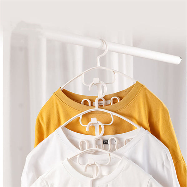 10pcs Wave Pattern Stackable Hanger Space Saving Clothes Hanger Closet Organizer
