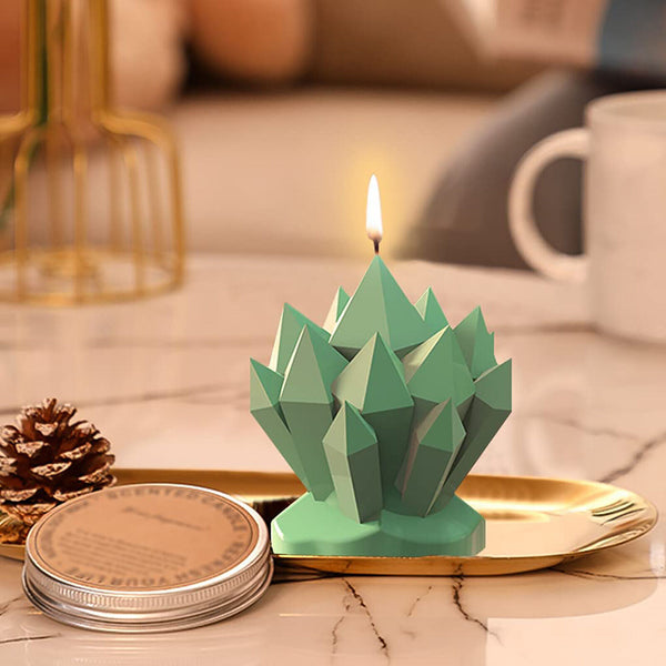 3D Crystal Cluster Candle Mold Silicone Mould DIY Candlestick Fondant Soap