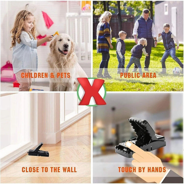Mouse Traps Reusable Mice Rat Trap Safe Snare Catcher Mousetrap for Family Pet