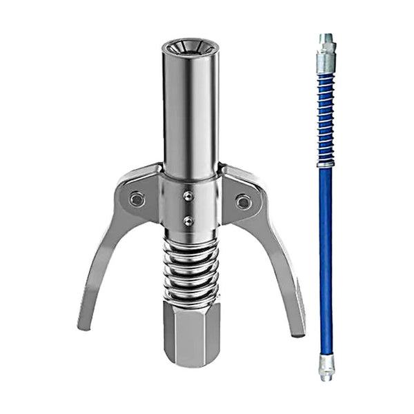 Grease Tool Coupler Heavy-Duty Quick Lock Double Handle Leak-Free Grease Gun HG