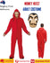 Halloween Unisex Red Salvador Dali La Jumpsuit Money Heist Criminal Mask Costume