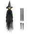1.5m light-up witch decoration with glowing face