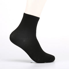 Polyester Cotton Socks Black Dress Business Office Dress Socks Smooth