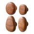 8pcs Walnut Wooden Wall Hooks | Modern Coat Hat Rack Hooks for Home Decor