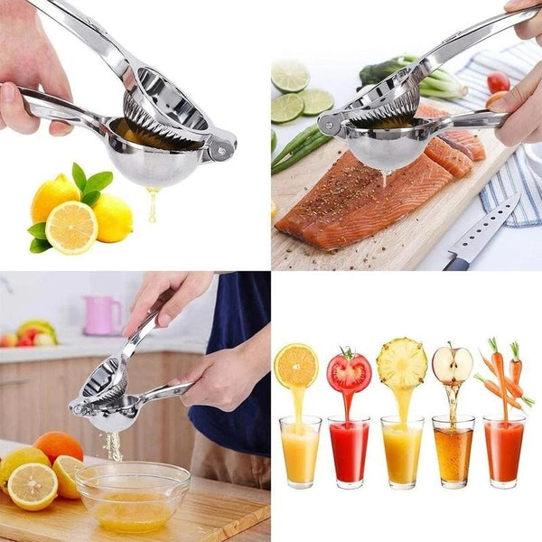 2pcs Stainless Steel Lemon Squeezer | Heavy Duty Manual Citrus Juicer Press
