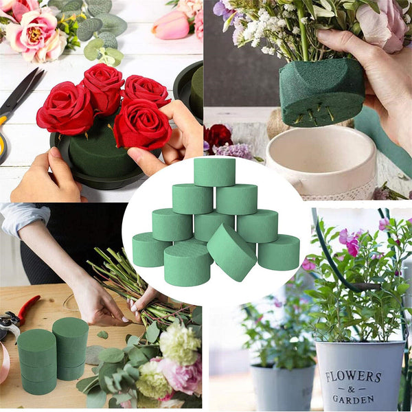 20 Pcs Round Wet Floral Foam Quality Material For Flower Arrangement DIY Craft