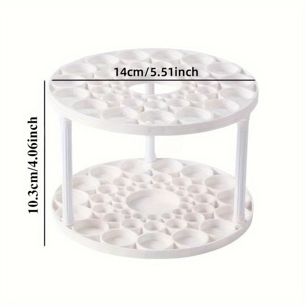 6pcs 360° Rotating Brush Holder Organizer | 46-Hole Makeup & Paint Brush Storage