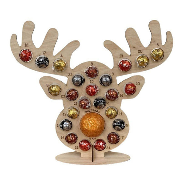 Party Christmas Tree Chocolate Holder Christmas Advent Calendar Wooden Frame