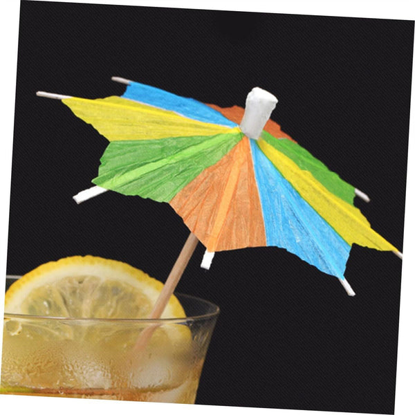 UP 200PCS Cocktail Drinking Drink Decoration Parasol Umbrella Picks Sticks Party