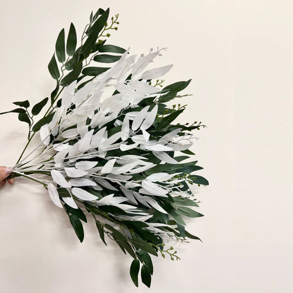 5pcs Large Artificial Flower Willow Leaves Bouquet Plant Branch Decor DIY Party