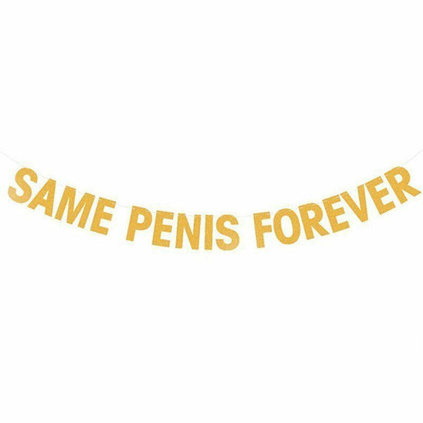 YAY SAME PENIS FOREVER Latex Balloon Banner Hen Party Wedding Celebration Decor