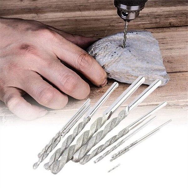 20pcs Diamond Drill Bit Set 4 Sizes 1mm 1.5mm 2mm 2.5mm Twist Tip Jewelry AU
