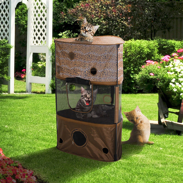 Cat climbing cat cage frame tent pet tree shelf cat pet cat house 3 layer house