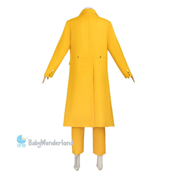 Adult Men The Mask Jim Carrey Yellow Suit Mask Cosplay Costume Halloween Party