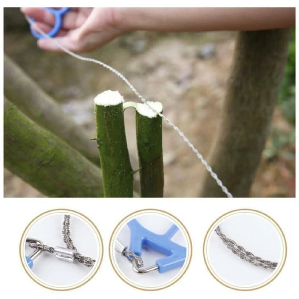 Wire Saw Camping Hiking Stainless Steel Commando Survival Emergency Cutting Rope