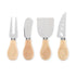 4pcs Cheese Knife Set Wooden Handle Slicer Fork Scoop Cutter Cheese Platter Tool