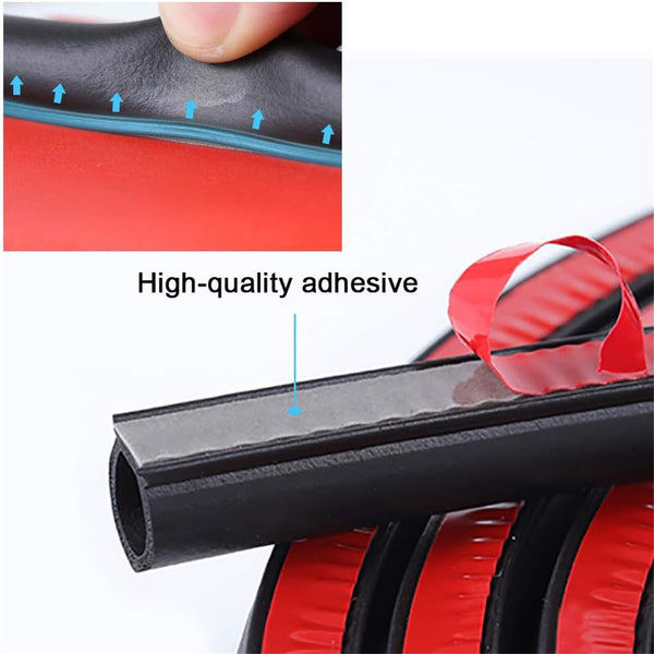 15M Universal Car Door Rubber Seal Trim Strip Weatherstrip Edge Cover D Shape AU