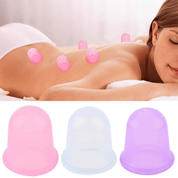 2X  Silicone Cupping Delivery Massage Cup Anti Cellulite Vacuum Suction Lifting