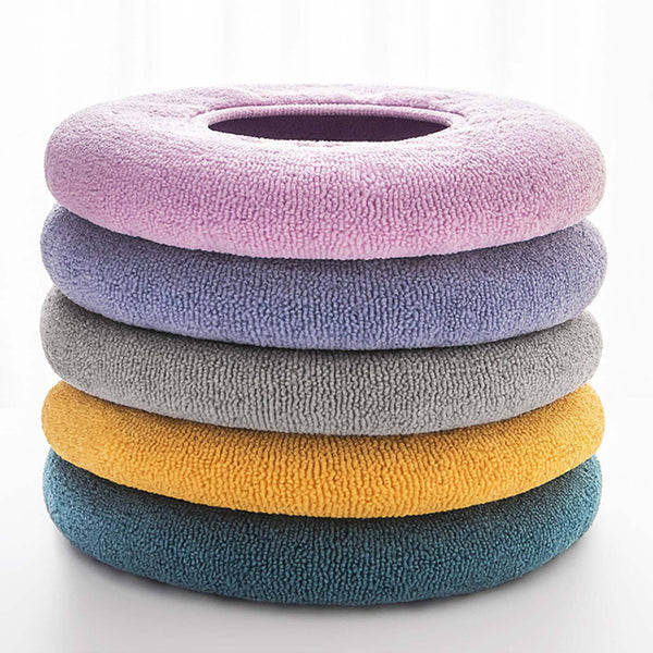 2PCS Soft Toilet Seat Cover Washable Bathroom Warmer Cushion Pad