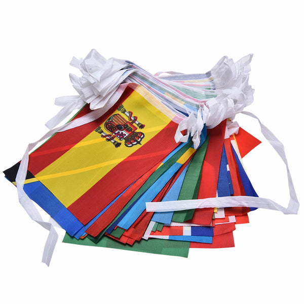2PCS International Flag Bunting 100 Country Flags String Banner Party Decoration