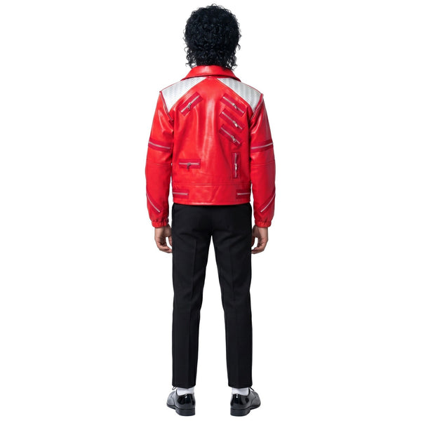 Kids Michael Jackson Cosplay Costume Performance Outfit Red Jacket Book Week
