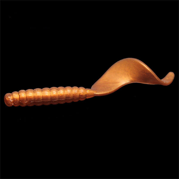 100X lure Plastic 35mm Paddle Tail Worm Bass Soft Grub Tackle Fishing Lure Bream