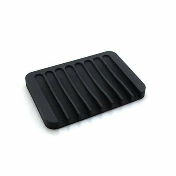 5pcs Silicone Soap Dish Storage Holder Soapbox Plate Tray Drain Box Tool Bathroo