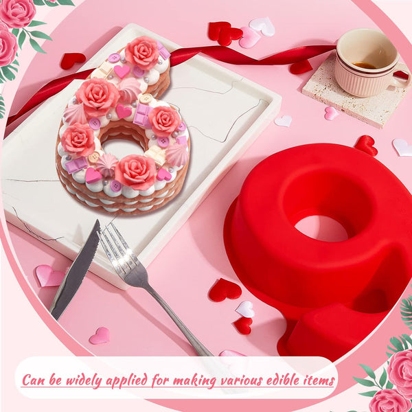 10 Inch Silicone Number Cake Mould Birthday Cake Baking Pan Number Shape