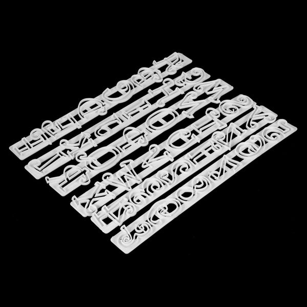 30PCS Alphabet Number Letter Cake Decorating Mold Fondant Icing Cutter Mould Set