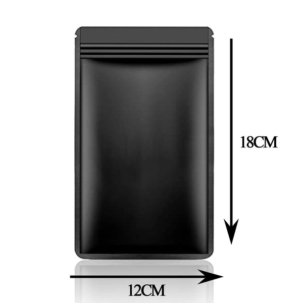 100PCS Black Aluminum Bag Mylar Foil Pouch Heat Sealer Food Storage Package Bags