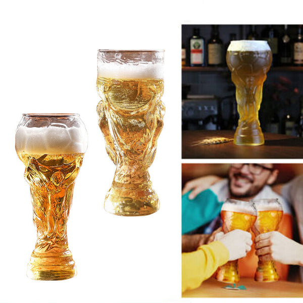 450ml Beer Glass Football Soccer Mug Hercules 2022 FIFA  Qatar World Cup Shape