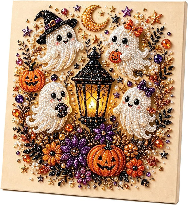 Halloween Ghost Pearl Art DIY Kit 3D Diamond Painting Craft Home Decor Gift