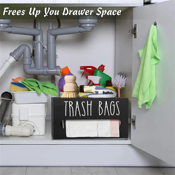 Trash Bag Dispenser Wall Mounted Trash Bag Organizer Portable Plastic Bags AUS