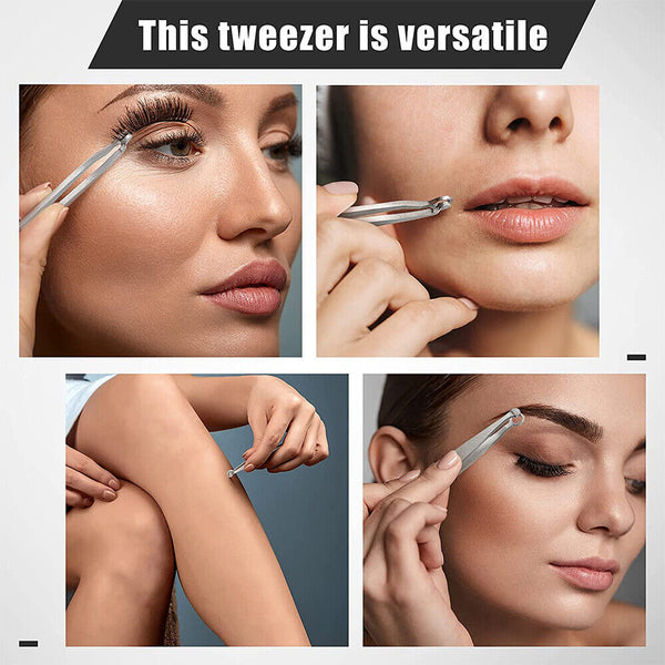 Nasal Cleaning Trimmer Round Tip Stainless Steel Nose Hair Trimming Tweezers
