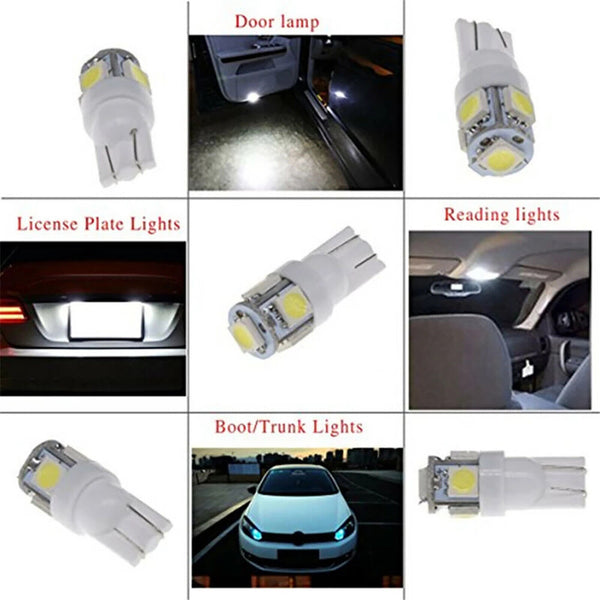 13pcs T10 LED 12V Light Car Bright White Festoon Globe Bulb Interior Kit 31MM AU