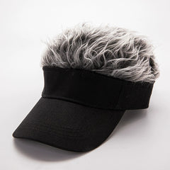 Novelty Wig Cap – Golf Hat with Fake Hair Toupee (Unisex)