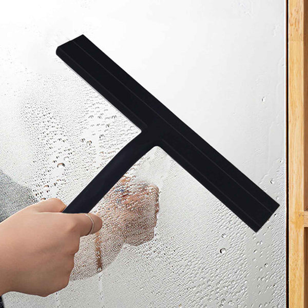 Shower Squeegee Window Cleaner | Bathroom Glass Cleaning Scraper with Hanging Hook