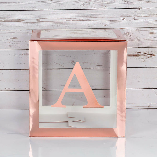 4PCS Baby Balloon Box Clear Cube Boxes Baby Shower Birthday Party Decorations