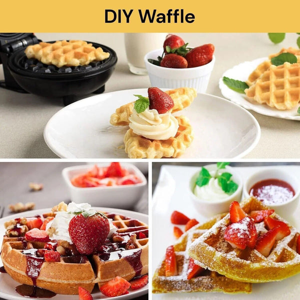 Mini Waffle Maker Non Stick Baking Pan Pancake Heating Breakfast Making Machine