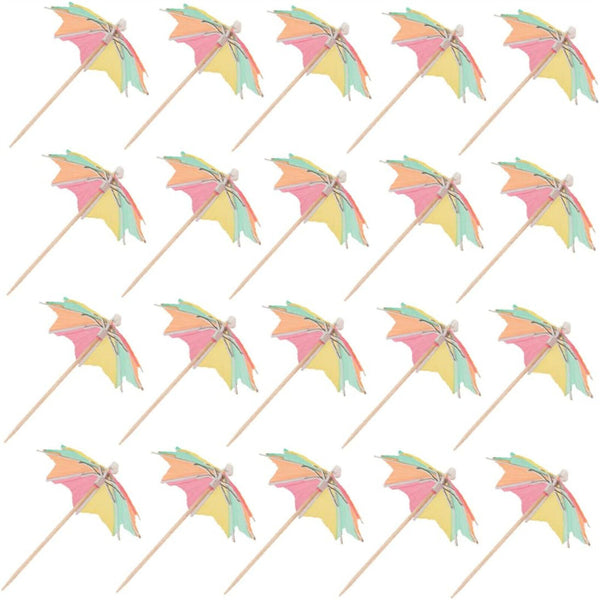 UP 200PCS Cocktail Drinking Drink Decoration Parasol Umbrella Picks Sticks Party