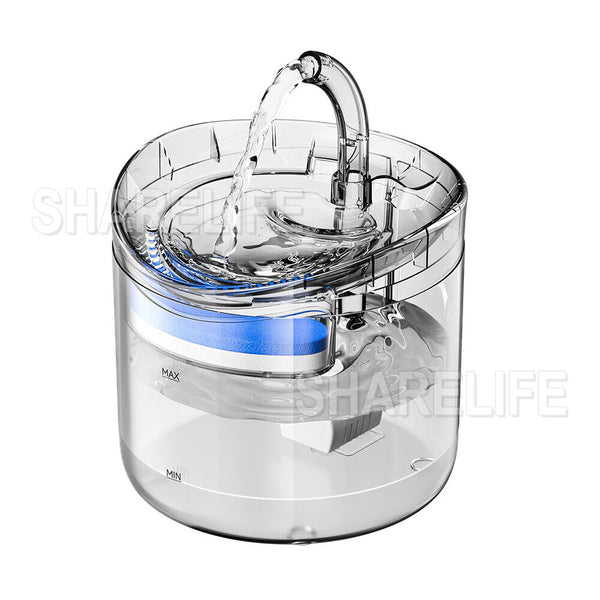 Pet Water Fountain Cat Dog Automatic Electric Sensor Drinking Dispenser Filter