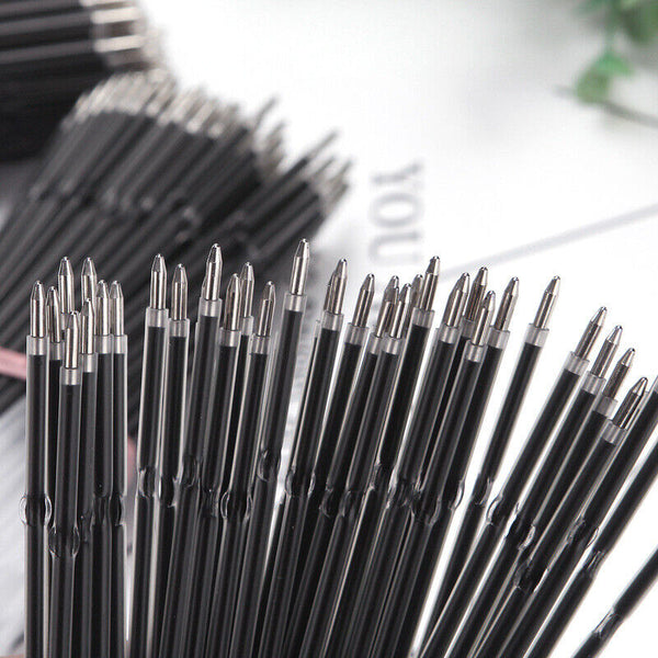 Refills for Retractable Press Ballpoint Pens Black Blue Writing Instrument