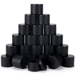 12pcs Candle Tin Making Kit 4oz | Empty Candle Containers with Lids, Stickers & Wick Trimmer