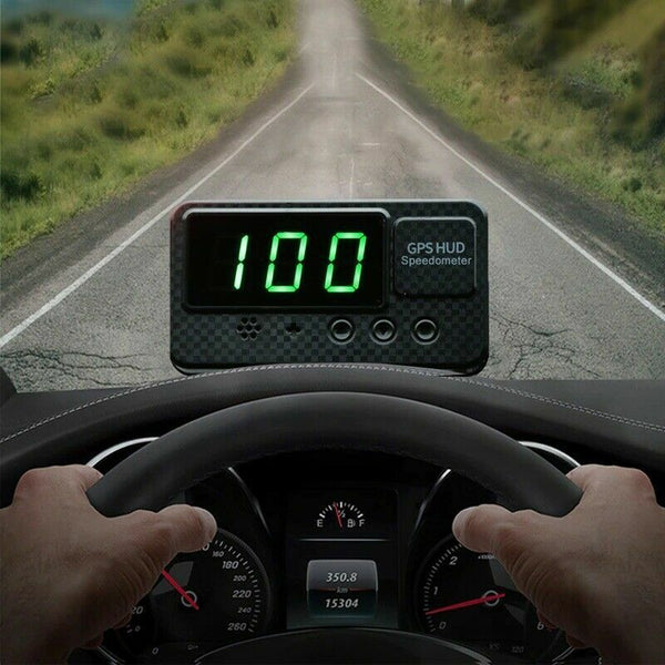 Universal HUD Head GPS Speedometer Digital Display Car Speed Warning Alarm Plug