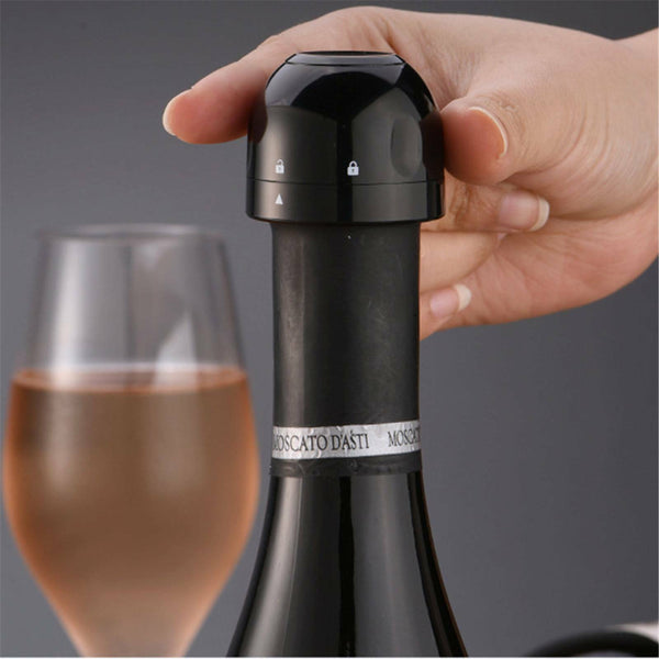4x Silicone Sealed Champagne Stopper Red Wine Bottle Preserver Vacuum Plug Tools