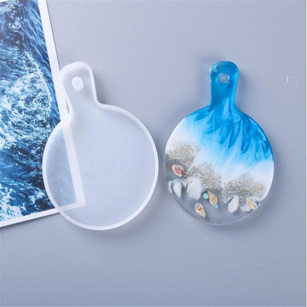 Silicone Coaster Resin Casting Mold Epoxy Fruit Tray Plate Mould Craft Handle AU