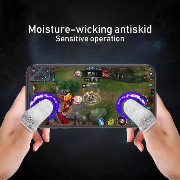 10 Pcs Mobile Finger Sleeve Touch Screen Game Controller Sweatproof Gloves AU