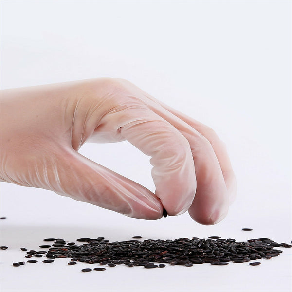 100PCS Clear Vinyl Disposable Gloves Powder Free Food Safe Protective Gloves
